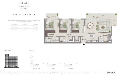 Floor plan, 3 Beds, 1,882 sq ft