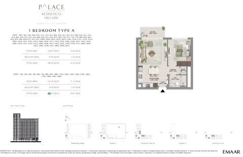 Floor plan, 1 Bed, 680 sq ft
