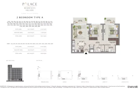 Floor plan, 2 Beds, 1,061 sq ft
