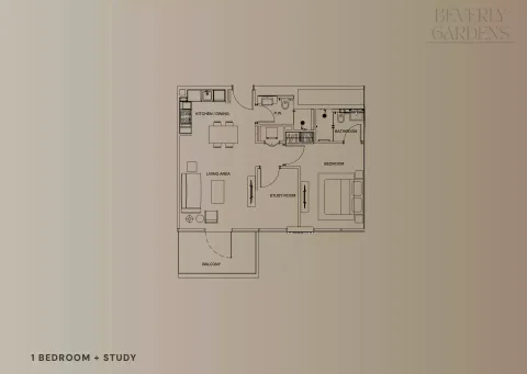 Floor plan, 1 Bed, 0 sq ft
