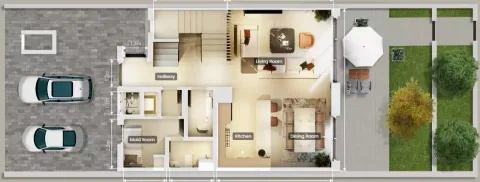 Floor plan, 3 Beds, 2,292 sq ft
