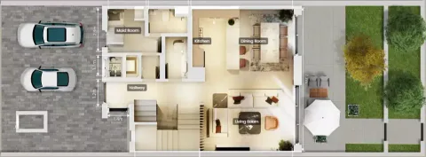 Floor plan, 3 Beds, 2,292 sq ft