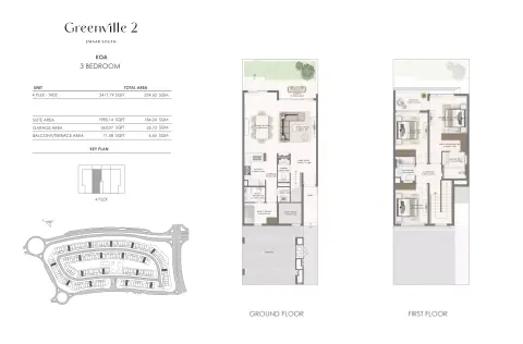 Floor plan, 3 Beds, 2,417 sq ft