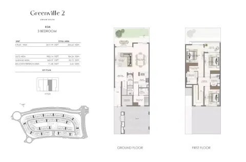 Floor plan, 3 Beds, 2,417 sq ft