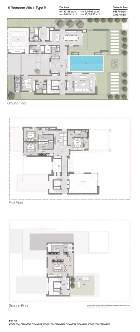 Floor plan, 5 Beds, 7,413 sq ft