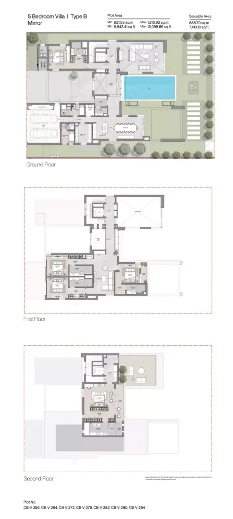 Floor plan, 5 Beds, 7,413 sq ft