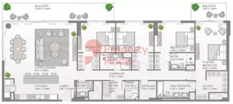Floor plan, 4 Beds, 2,715 sq ft