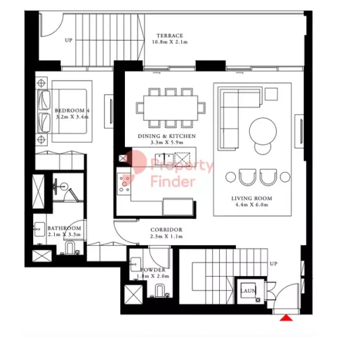 Floor plan, 4 Beds, 2,566 sq ft