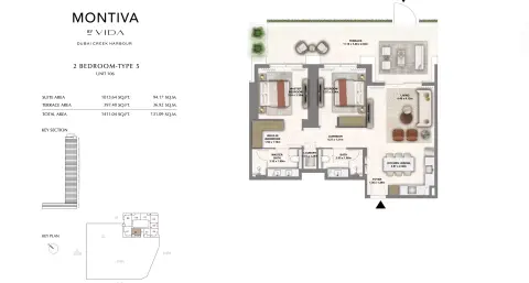 Floor plan, 2 Beds, 1,411 sq ft