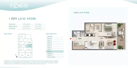 Floor plan, 1 Bed, 892 sq ft