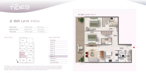 Floor plan, 2 Beds, 1,325 sq ft