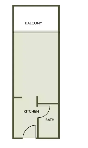 Floor plan, Studio, 380 sq ft