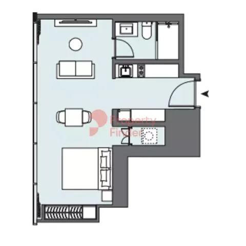 Floor plan, Studio, 452 sq ft