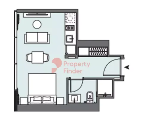 Floor plan, Studio, 339 sq ft