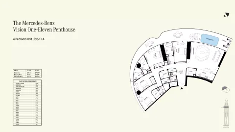 Floor plan, 4 Beds, 3,007 sq ft