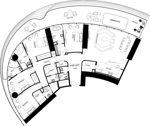 Floor plan, 4 Beds, 4,010 sq ft