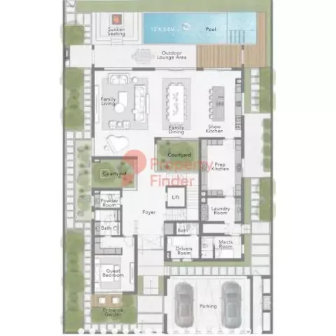 Floor plan, 6 Beds, 14,605 sq ft