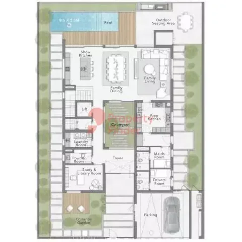 Floor plan, 4 Beds, 7,952 sq ft