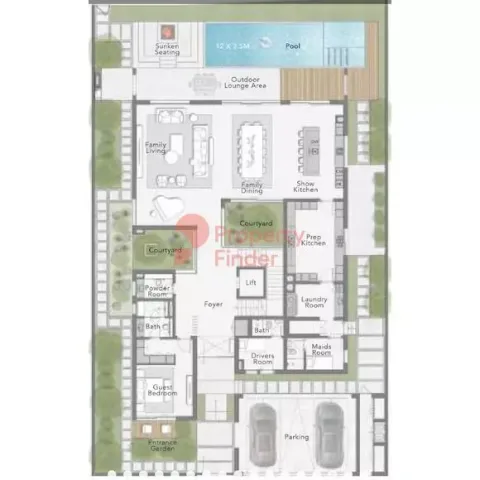 Floor plan, 6 Beds, 14,605 sq ft