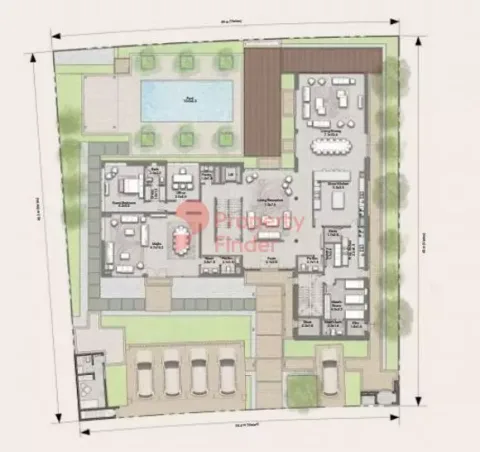 Floor plan, 6 Beds, 13,108 sq ft