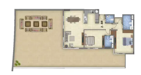 Floor plan, 2 Beds, 0 sq ft