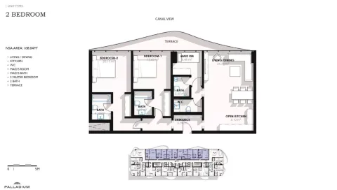 Floor plan, 2 Beds, 1,162 sq ft