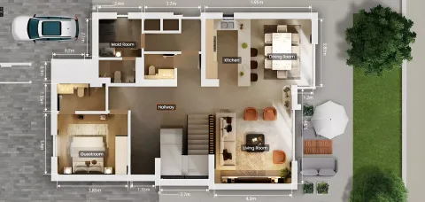 Floor plan, 4 Beds, 3,347 sq ft