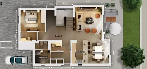 Floor plan, 4 Beds, 3,347 sq ft