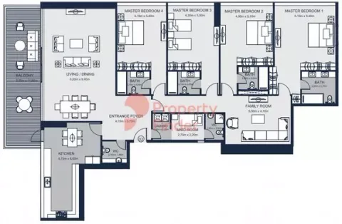 Floor plan, 4 Beds, 4,485 sq ft