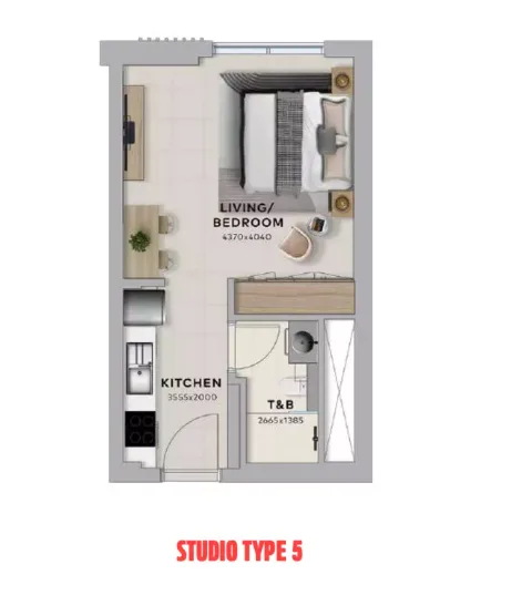 Floor plan, Studio, 0 sq ft