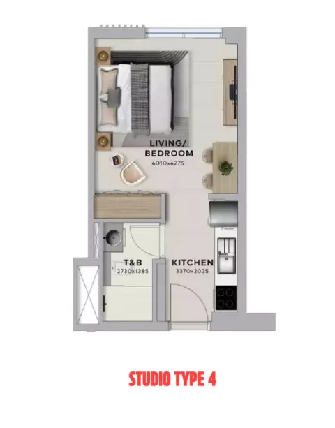 Floor plan, Studio, 0 sq ft