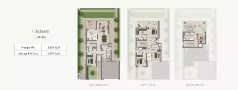 Floor plan, 4 Beds, 3,838 sq ft
