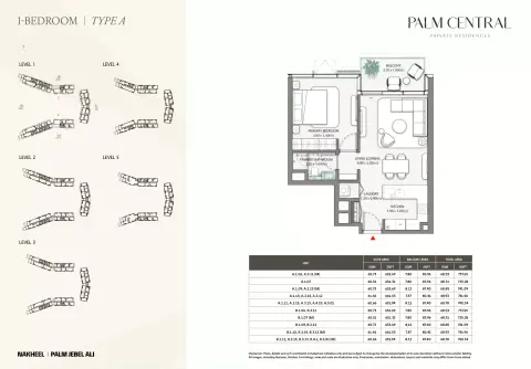 Floor plan, 1 Bed, 731 sq ft