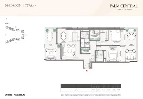 Floor plan, 2 Beds, 1,964 sq ft