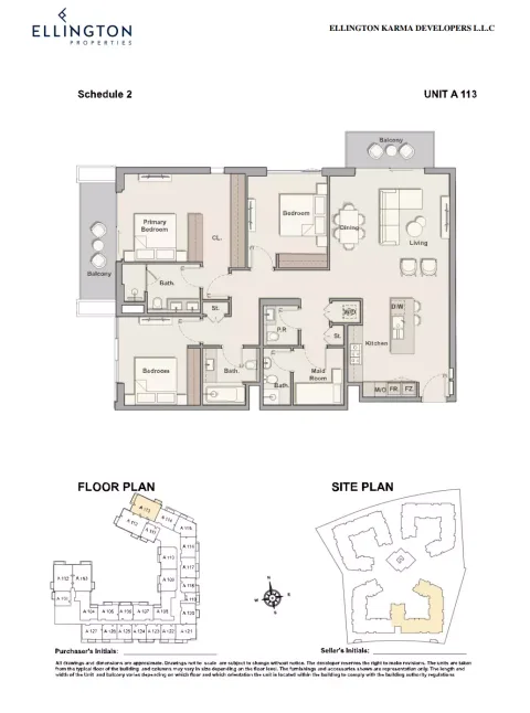 Floor plan, 3 Beds, 1,705 sq ft
