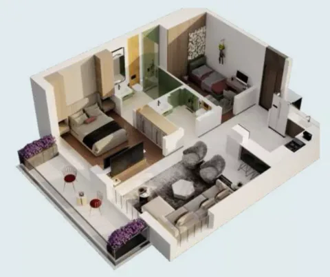 Floor plan, 1 Bed, 806 sq ft