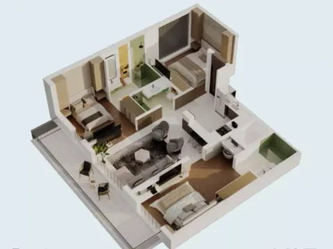 Floor plan, 3 Beds, 1,181 sq ft