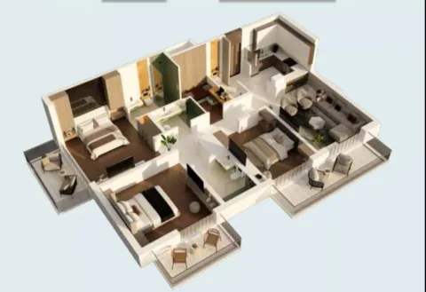 Floor plan, 3 Beds, 1,522 sq ft