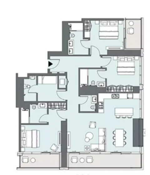 Floor plan, 3 Beds, 1,948 sq ft