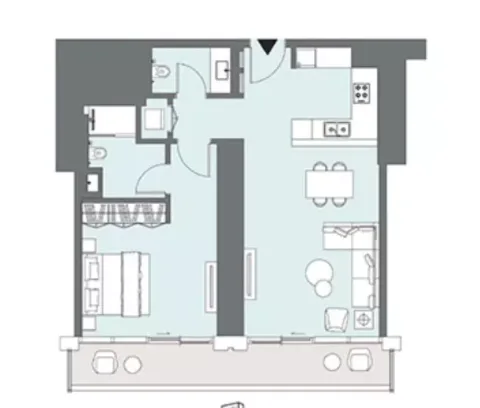Floor plan, 1 Bed, 942 sq ft