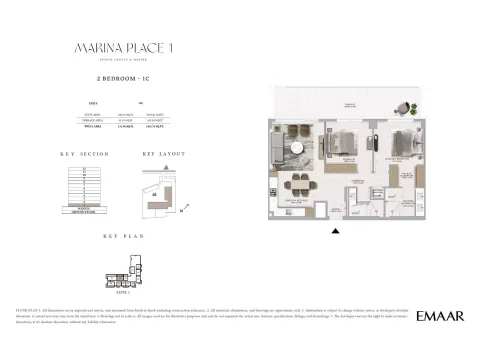 Floor plan, 2 Beds, 1,413 sq ft