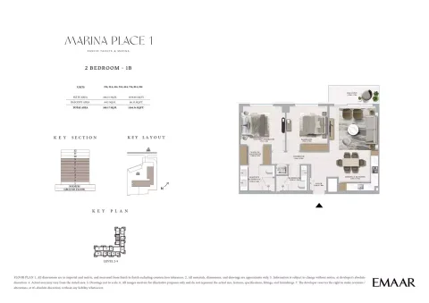 Floor plan, 2 Beds, 1,164 sq ft