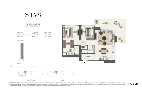 Floor plan, 2 Beds, 1,402 sq ft