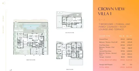 Floor plan, 7 Beds, 12,007 sq ft