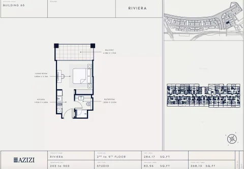 Floor plan, Studio, 368 sq ft