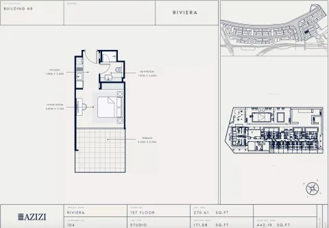 Floor plan, Studio, 442 sq ft