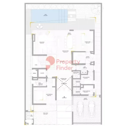 Floor plan, 5 Beds, 7,335 sq ft