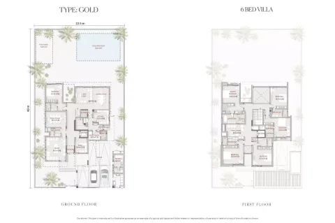 Floor plan, 6 Beds, 0 sq ft