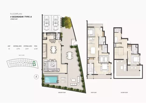 Floor plan, 4 Beds, 6,124 sq ft