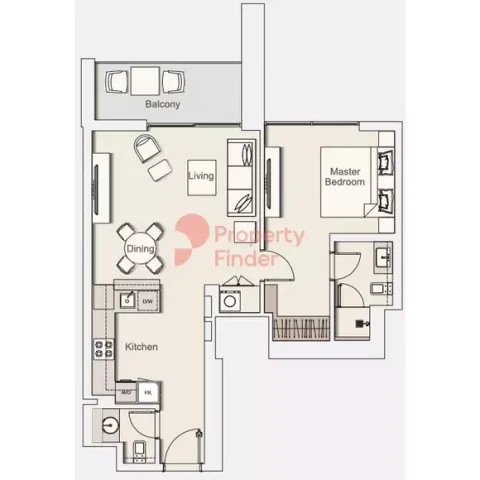 Floor plan, 1 Bed, 786 sq ft